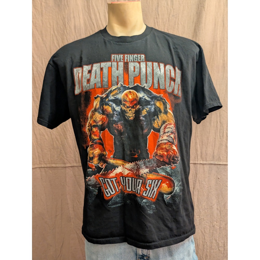 Five Finger Death Punch T-Shirt Mens XL Black Great Got Your Six 2015 Tour